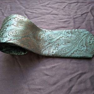 *BUY 2 GET 1 FREE* Turquoise Paisley Silk Tie